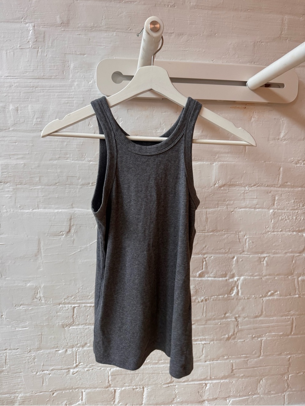 Toteme Women's Grey Racerback Tank Top